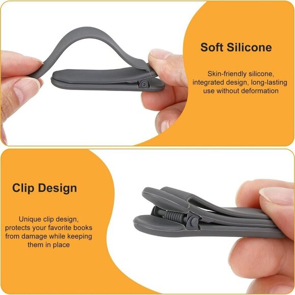 3Pcs Automatic Bookmark, Silicone Smart Book Marks Clip Reading Accessories - Picture 1 of 4